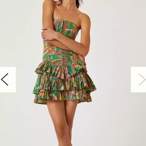 Love the label - Carmela Kelly green print corset dress